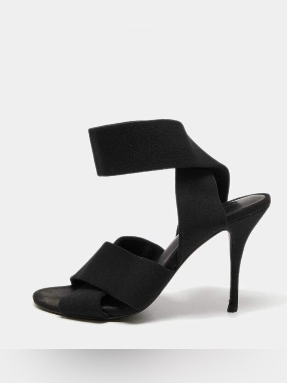 Alexander Wang Black Wrap-Strap Stiletto Sandal
